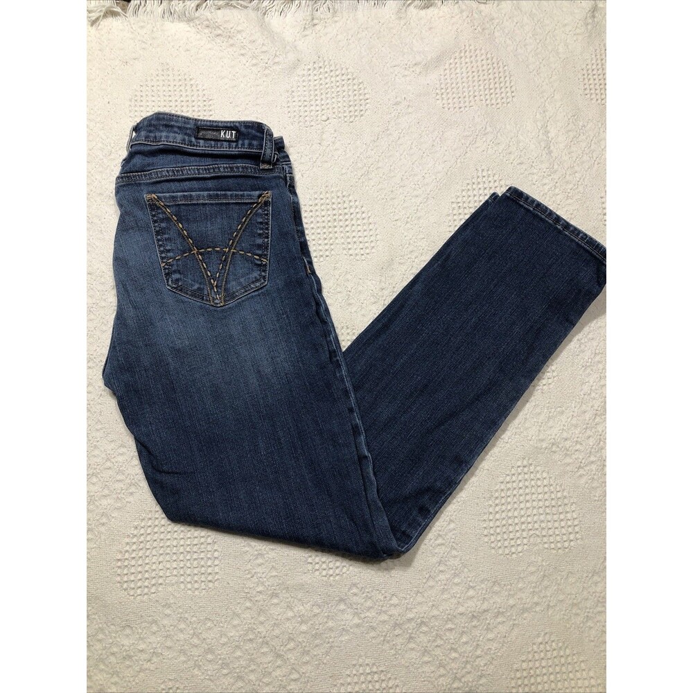 Kut From The Kloth Women's Cotton Blend Dark Wash Jeans Style KP142MA1 - Size 6